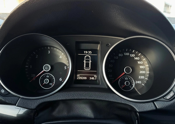 Volkswagen Golf cena 22990 przebieg: 239209, rok produkcji 2010 z Warszawa małe 191